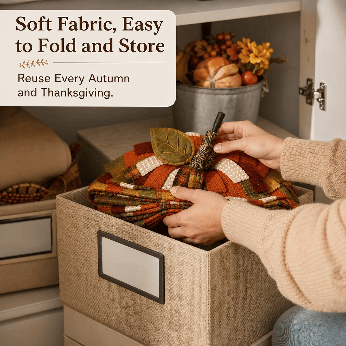 🎃Handmade Patchwork Pumpkin Door Hanger - Rustic Fall & Thanksgiving Home Decor🍂